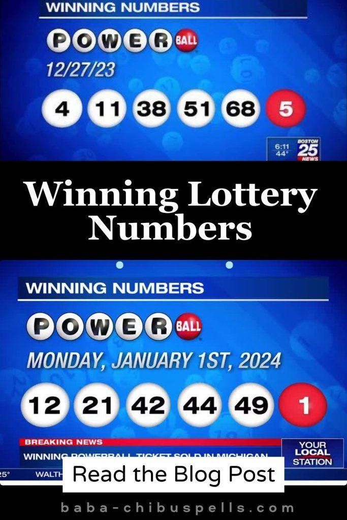 the winning lottery numbers for powerball