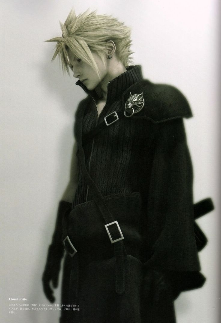 a man with blonde hair and black clothes