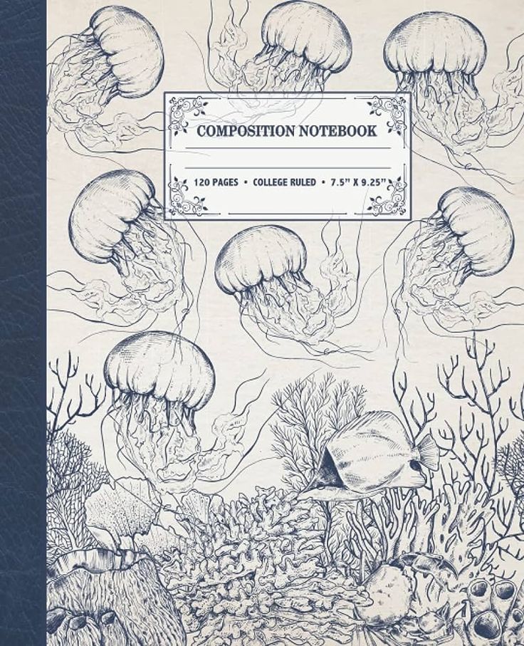 an old book with illustrations of jellyfish