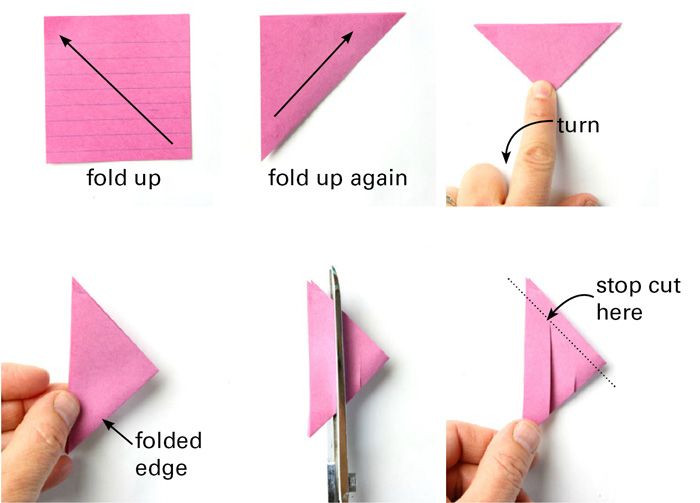 instructions to make an origami bird