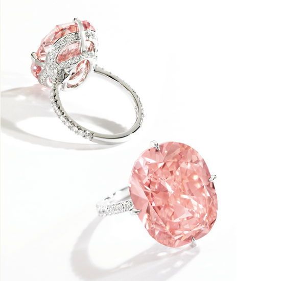 15.23ct Intense Orangy Pink Diamond Ring - Sothebys Pink Jewellery, Magnificent Jewels, Pink Cushion, Cushion Cut Diamond Ring, The Bling Ring, Pink Diamond Ring, Fantasy Closet, Cushion Cut Diamonds, Bond Street