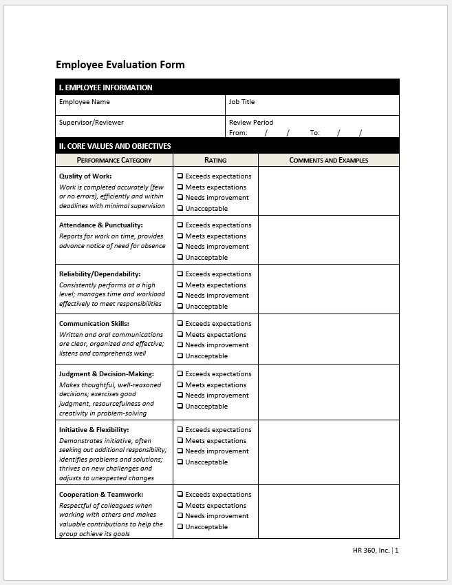 the employee action form is shown in black and white