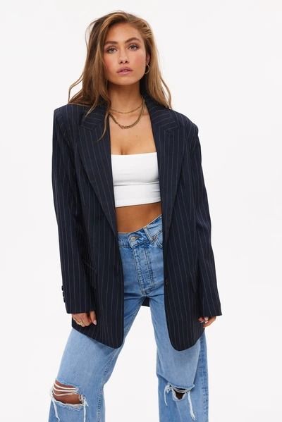 Dark Blue Blazer Outfit, Pinstripe Blazer Outfit, Blue Blazer Outfits For Women, Blue Blazer Outfit, Dark Blue Blazer, Blazer Outfits For Women, Pinstripe Blazer, Blazer Outfit, Good Old Days