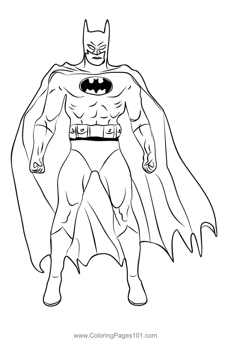 batman coloring pages for kids to print out and color on the page, it looks like he