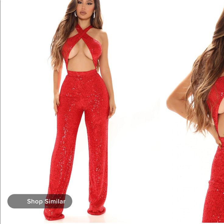 Beautiful Sequin Jumpsuit. Im Selling Because I Bought A Different New Years Outfit Instead. X-Small Brand New With Tags (Only Tried On For A Second) No Return/ No Exchange Flirty Red Fitted Jumpsuits And Rompers, Red Fitted Flirty Jumpsuits And Rompers, Red Fitted Flirty Jumpsuit, Flirty One-piece Jumpsuits And Rompers For Parties, Red High Waist Jumpsuits And Rompers For Party, Red High-waist Jumpsuits And Rompers For Party, High Waist Red Jumpsuits And Rompers For Night Out, Red High-waist Jumpsuit For Party, Red Sequin Jumpsuit