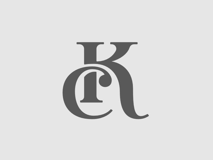 the letter k is made up of two letters, one in black and white with a gray background