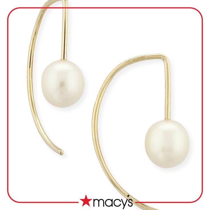 in stock Classic Pearl Earrings From Macy's For Anniversary, Macy's Classic Pearl Earrings For Anniversary, Classic Macy's Pearl Earrings For Anniversary, Classic Macy's Pearl Earrings For Formal Occasions, Macy's 14k Gold Wedding Earrings, Classic Hoop Earrings By Macy's For Formal Occasions, Elegant Pearl Earrings From Macy's As Gift, Macy's Classic Hoop Earrings For Formal Occasions, Elegant Macy's Pearl Earrings As Gift