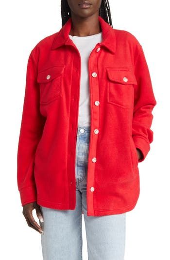 Plush fleece defines this oversized shirt-jacket that adds an extra layer of warmth with a stylish flair. 28" length (size Medium) Spread collar 100% polyester Machine wash, line dry Imported Fleece Shacket, Windowpane Plaid, Polar Fleece, Oversized Shirt, Shirt Jacket, Red Leather Jacket, Rain Jacket, Thread, Leather Jacket