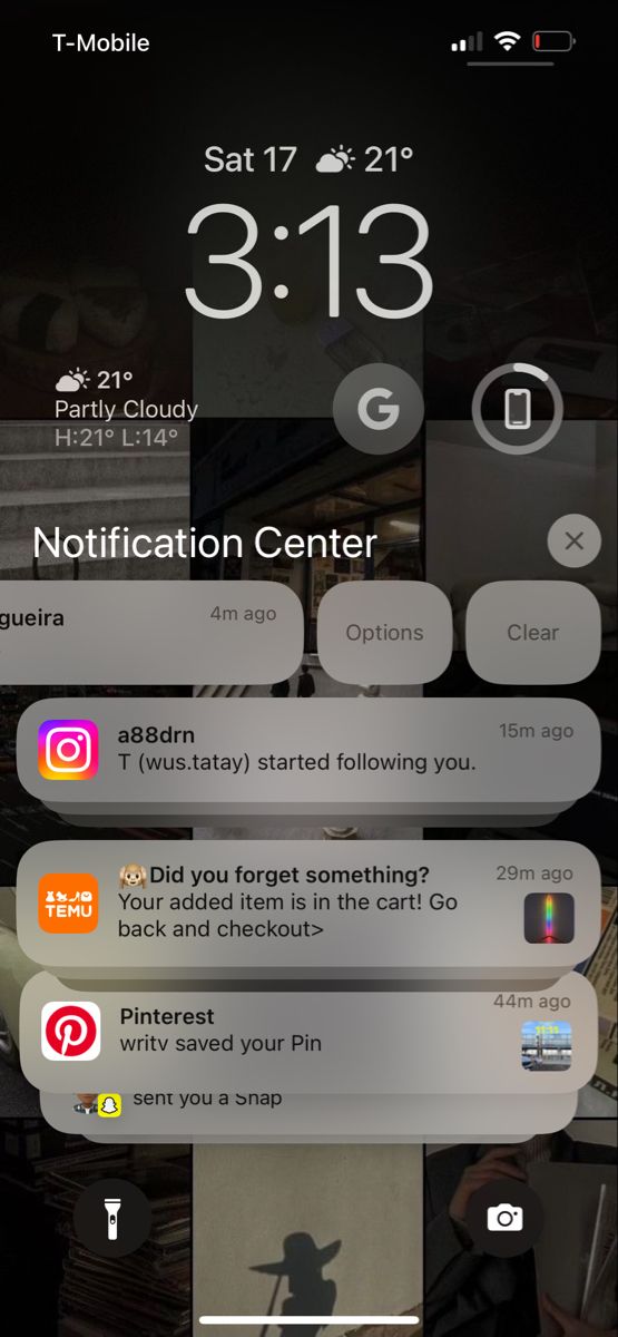 the notification center on an iphone