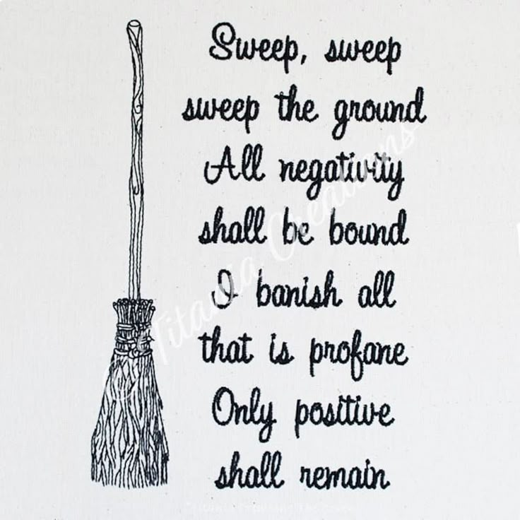 Besom Sweeping Chant Pagan Machine Embroidery Design For 5x7 | Etsy Witch Quotes, Wiccan Magic, Witch Spirituality, Magic Spell Book, Wiccan Spell Book, Witchcraft Spell Books, Witch Spell Book, Witchy Crafts, Herbal Magic