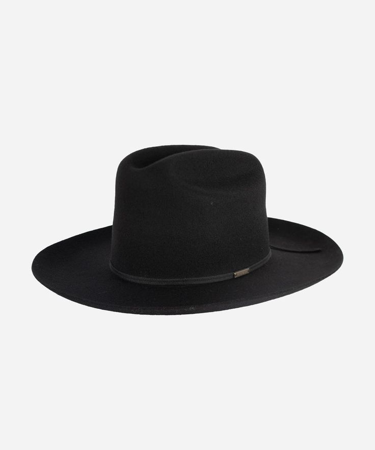 Felt Hats Ezra (Swiss Days) Western Hat Black / XS 55 Tall Crown, Gigi Pip, Western Vibes, Western Hat, Statement Fashion, Band Pictures, Modern Feminine, Halo Style, Western Hats