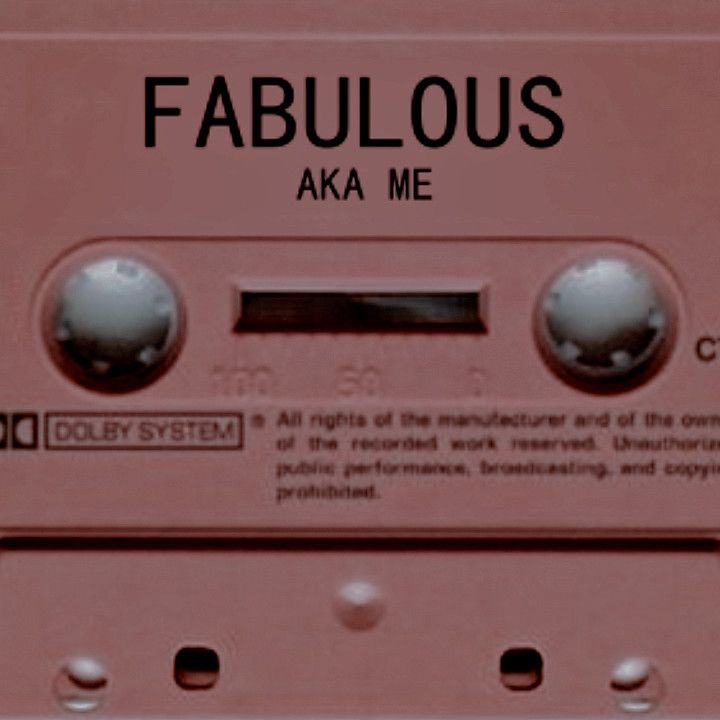 an old pink cassette with the words fabulous aka me on it