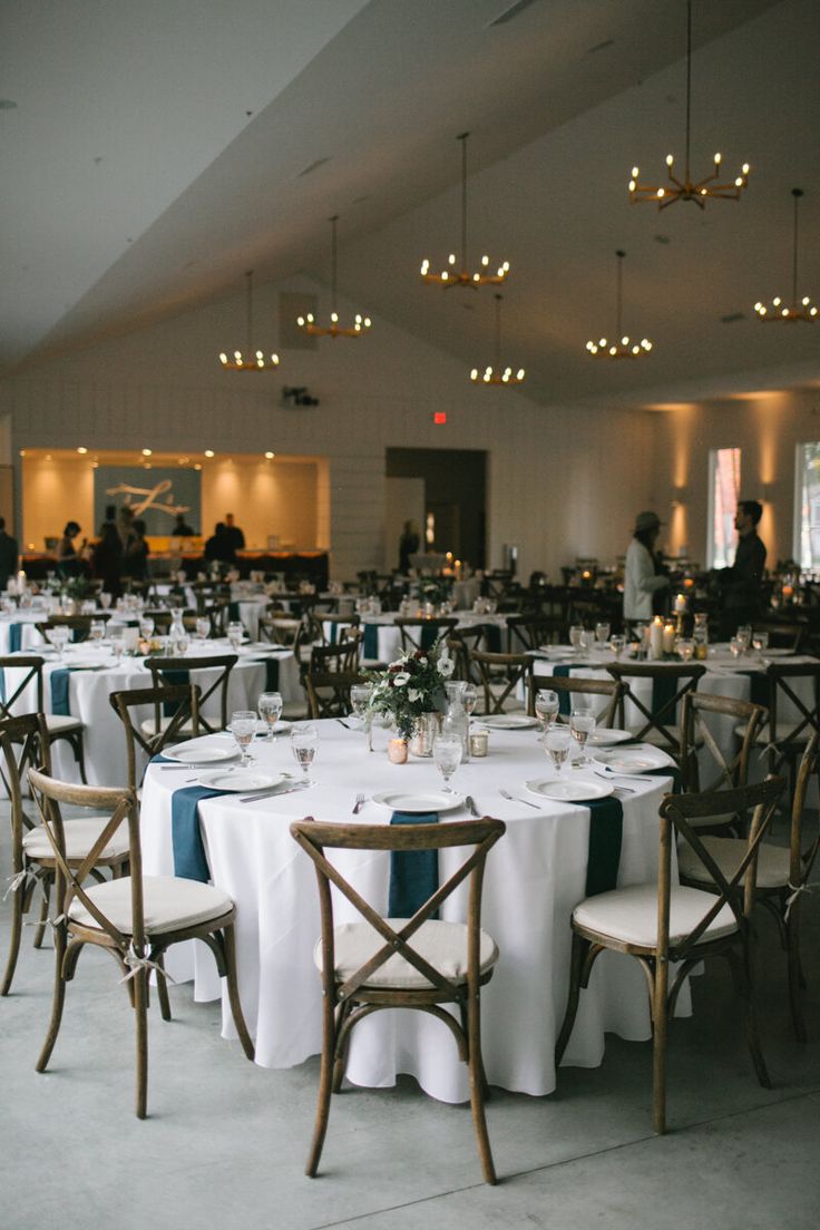 tables and chairs are set up for an event