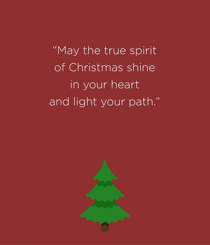 a christmas tree with the words, may the true spirit of christmas shine in your heart and light your path