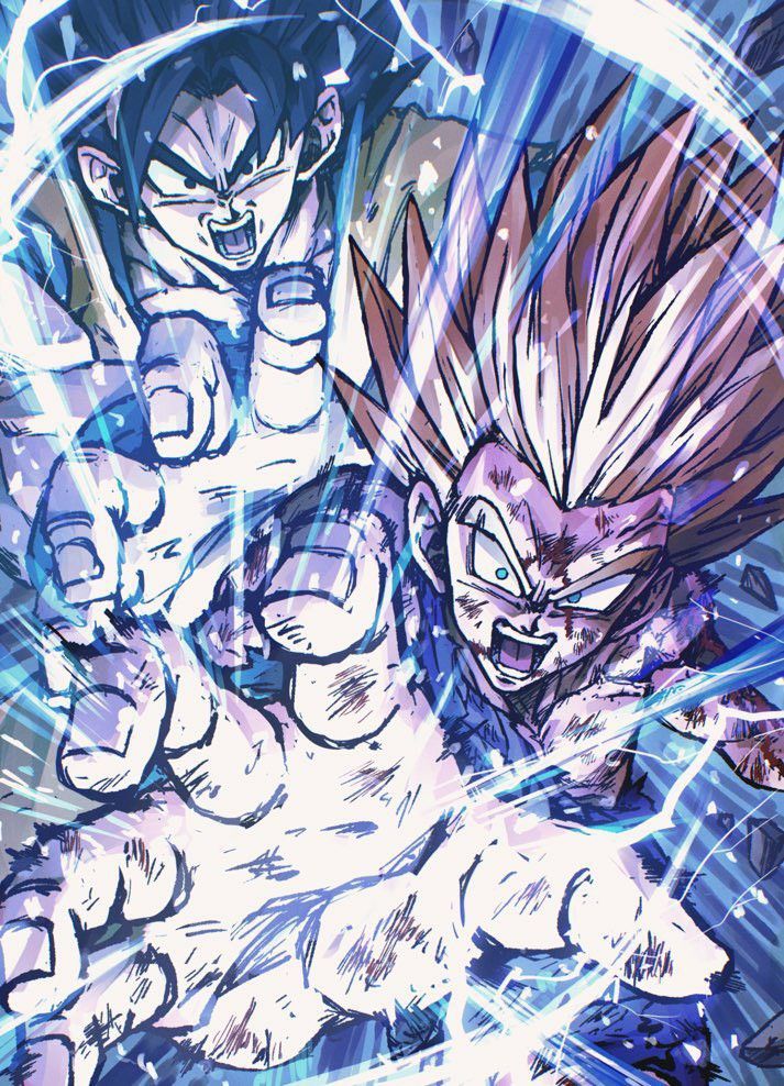 Goku and Gohan vs Cell Dbz Art Goku, Dbz Drawings, Dragon Ball Z Iphone Wallpaper, Genos Wallpaper, Goku And Gohan, Image Dbz, Dragon Ball Painting, Dragon Ball Art Goku, Dragon Ball Super Artwork