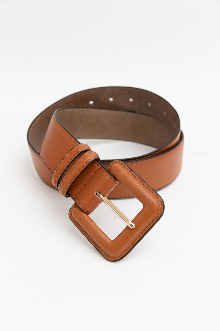 Achieve a style that is both stylish and trendy with this Sleek Square-Buckle Genuine Leather Belt. Crafted from genuine leather, it features a sleek square buckle for a modern touch. Perfect for any occasion. #completeyourlook #lovemyleto 100% Leather Imported Brown Leather Rectangular Belt Buckles, Chic Brown Belt With Buckle Closure, Luxury Brown Belt With Rectangular Buckle, Luxury Brown Belt With Silver Buckle, Brown Belt Silver Buckle, Casual Bodysuit, Bachelorette Dress, Mint Julep Boutique, Western Boho