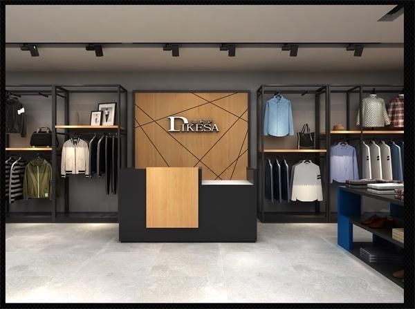 the inside of a men's clothing store