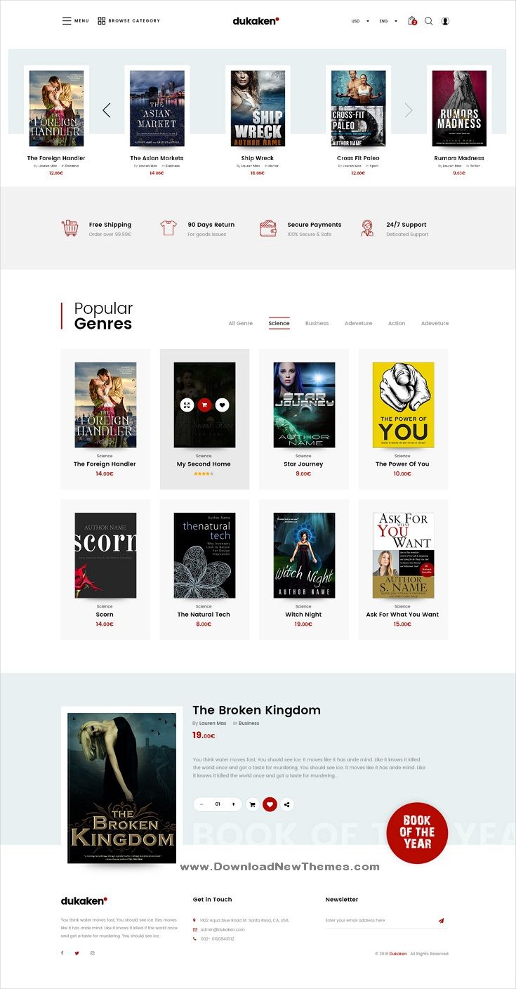 an image of a website page with books on it