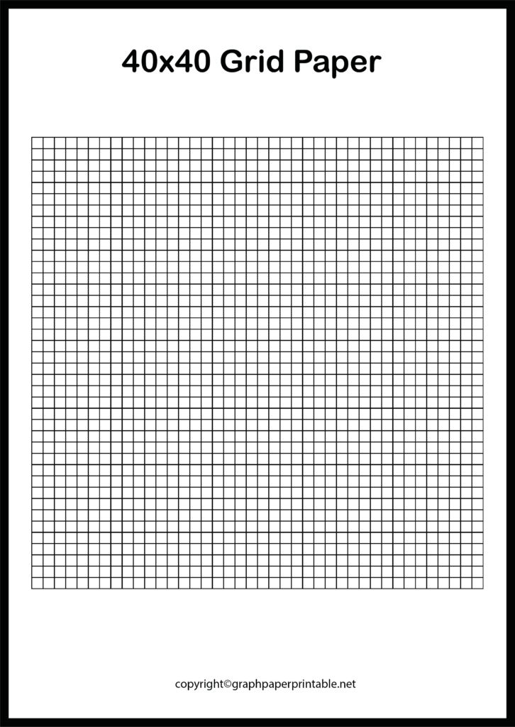 the printable grid paper is shown in black and white