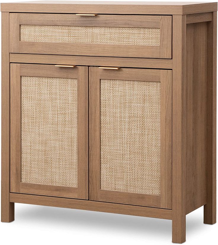 Buffet Cabinet Sideboard with Storage: Rattan Accent Cabinet with Doors and Drawer, Boho Credenza, Mid Century Modern Coffee Bar Cabinet, Cupboard for Entryway, Living Room, or Dining Room About this item: Dimensions: 14" L x 30" W x 34" H Unique Craftsmanship and Design: Our sideboard storage cabinet boasts a unique blend of modern and classic styles that complement any home decor. The wooden cupboard and rattan doors create a distinct boho vibe, while the gold handles add a touch of warmth and Farmhouse Buffet Table, Storage Rattan, Living Room Natural, Coffee Bar Cabinet, Farmhouse Buffet, Rattan Sideboard, Farmhouse Coffee Bar, Wooden Cupboard, Cabinet Sideboard