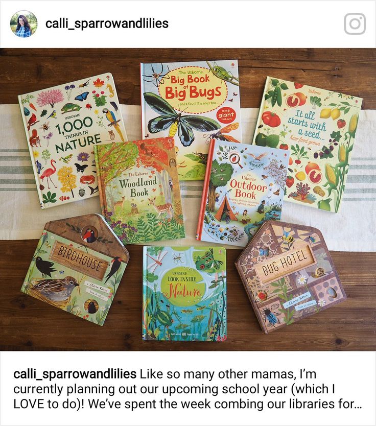 several children's books on a table with the caption in english and spanish