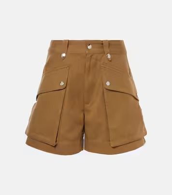 Jemmy cotton shorts in brown - Marant Etoile | Mytheresa Utility High-waisted Cargo Shorts With Patch Pockets, High-waisted Utility Cargo Shorts With Patch Pockets, High-waisted Cargo Shorts With Patch Pockets, Utility High-waisted Shorts With Patch Pockets, Utility Cargo Shorts With Patch Pockets, Cotton Bermuda Shorts With Pockets, Cotton Bermuda Shorts With Patch Pockets, Cotton Cargo Shorts With Patch Pockets, Utility Cotton Bermuda Shorts With Patch Pockets