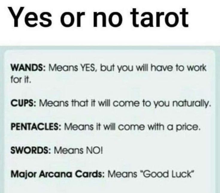 a text message that reads, yes or no tarot hands means memes but you will have to work for it