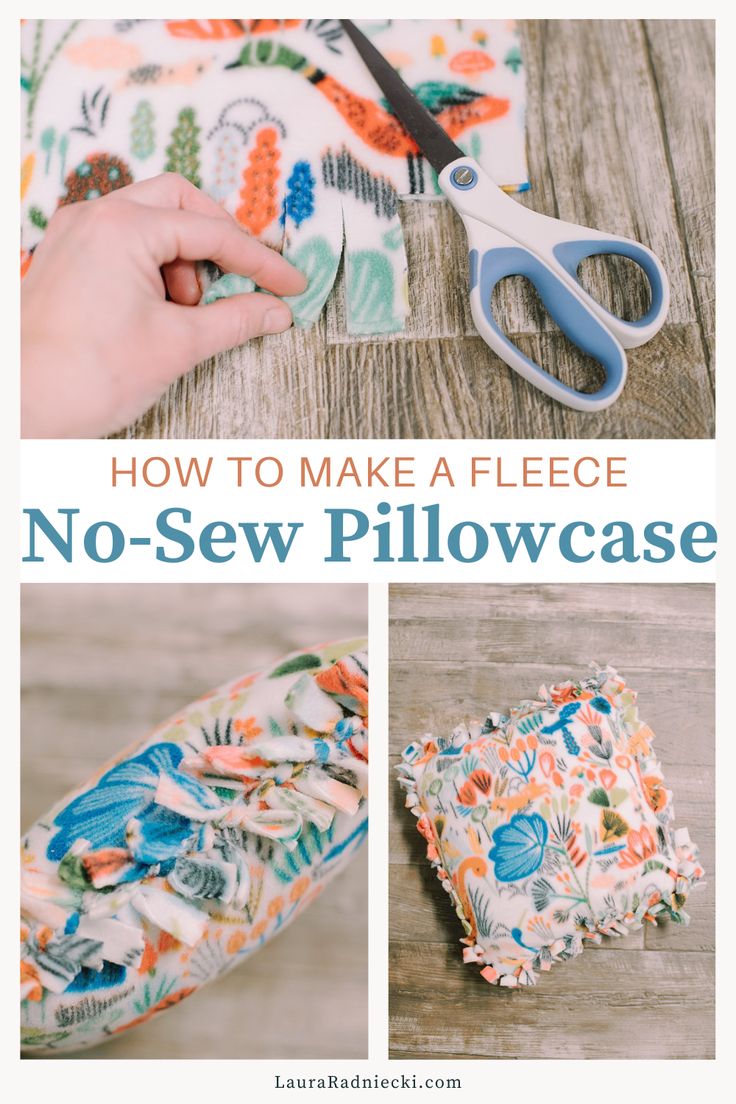 how to make a fleece no - sew pillowcase with pictures and instructions