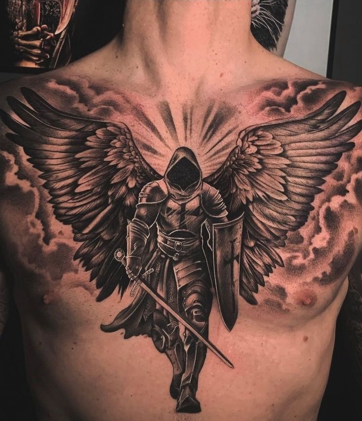 Michael Defeating Lucifer Tattoo, Gladiator Angel Tattoo, Saint Michael Chest Tattoo, Saint Michael Angel Tattoo, Gabriel Angel Tattoo, Saint Michael Tattoo Sleeve, Hip Tattoos Men, Arc Angel Tattoo, Archangel Gabriel Tattoo