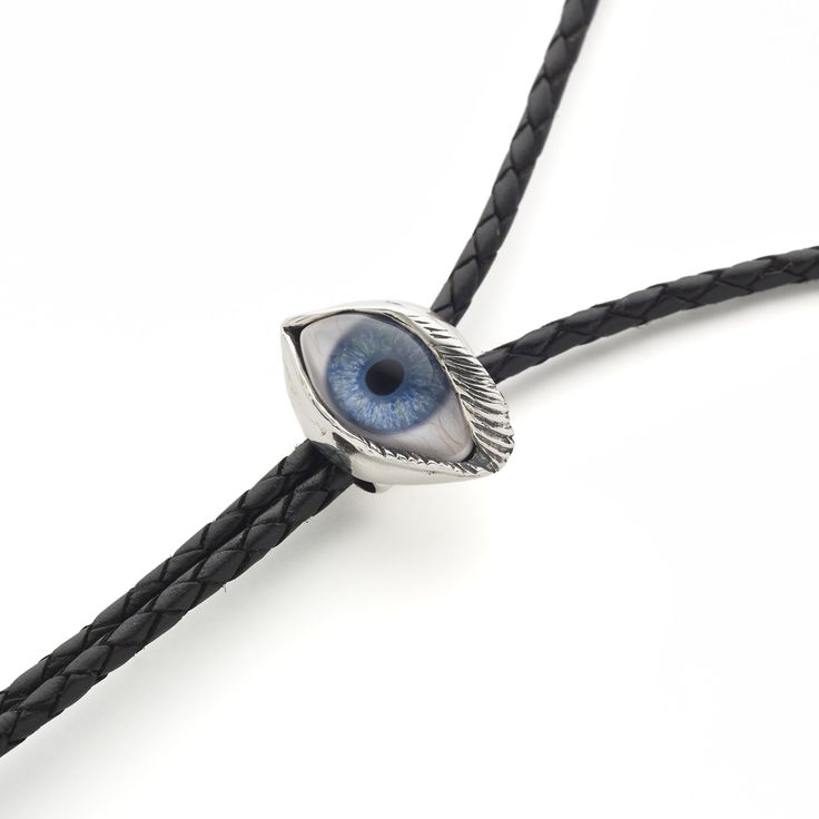 Close up detail of the eye on the Eye Bolo Tie handmade using real prosthetic eyes by The Great Frog Frog Accessories, The Great Frog, The Third Eye, Bolo Tie, Project Inspiration, A Symbol, Best Jewelry Stores, Evil Spirits, Eye Jewelry