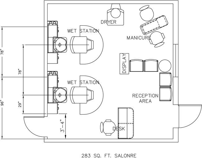 a drawing of a living room and kitchen area with the floor plan drawn in two different directions