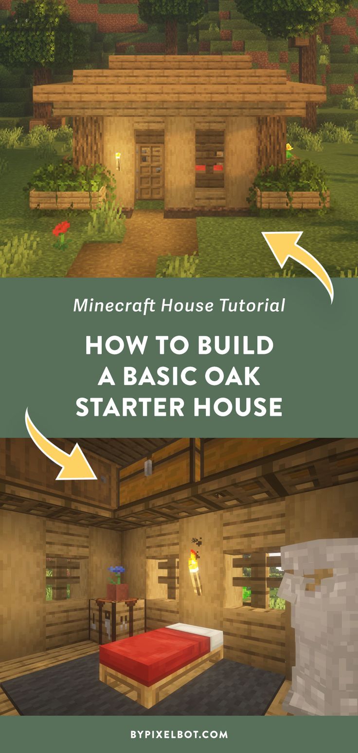 how to build a basic oak starter house in minecraft