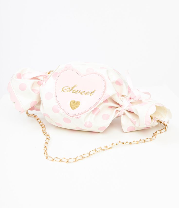 Sweet Candy Handbag - Unique Vintage - Womens, ACCESSORIES, HANDBAGS Aesthetic Purses And Handbags, Cute Gold Bag, Sweet White Bags As Gift, Sweet White Bags For Gifts, Sweet White Bag Perfect For Gifts, Sweet Pink Bags For Gifts, Pink Pigtails, Aesthetic Purses, Candy Purse