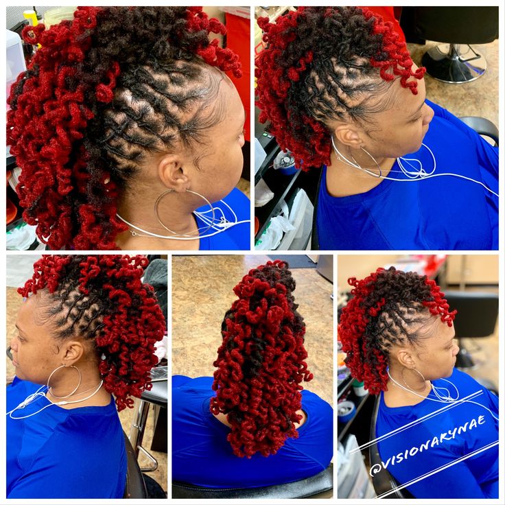 Dreadlocks Mohawk Black Women, Locs In A Mohawk Style, Faux Locs Mohawk Styles, Dreadlock Mohawk Women, Dread Mohawk Women, Loc Mohawk Styles Dreadlocks, Mohawk Dreadlocks Women, Locs Mohawk Styles Women, Mohawk Loc Styles Black Women