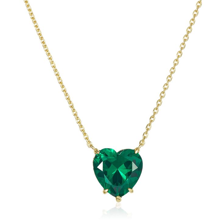 Emerald is Allison's favorite stone next to a diamond. The heart is both their favorite shape and there's a lot of love in this room! Product Details: 18" with 3" extender 18k Gold Plated Over Brass or Silver Plated Over Brass. Stone: 12x12mm Emerald CZ Sold Individually SKU: N6069 Handcrafted jewelry designed in Los Angeles. “I design fashion and fine jewelry that makes you feel like a glamorous, sparkly, superstar bad*ss” — xo Heart Shaped Stone Necklace, Melinda Maria Jewelry, Room Details, Green Heart, Cool Finds, Gold Heart Necklace, Emerald Necklace, Silver Heart Necklace, Solitaire Pendant