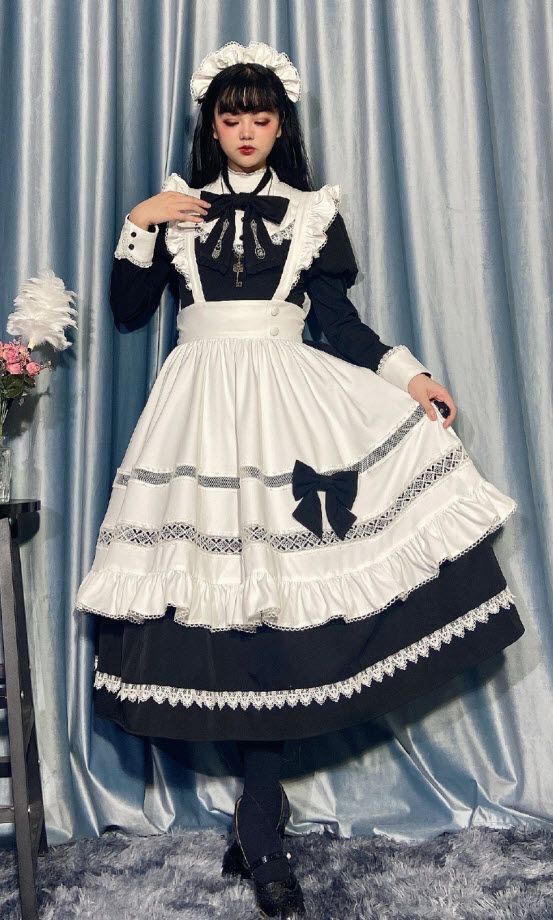 Shopping Link, Maid Cosplay, Old Fashion Dresses, Maid Outfit, Kawaii Fashion Outfits, Poses References, Maid Dress, Kawaii Clothes, Cosplay Outfits