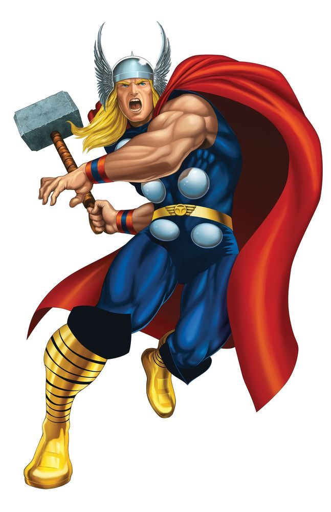 an image of a man with a hammer in his hand and wearing a costume that looks like thor