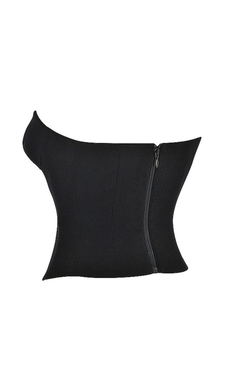 BLACK PLUNGE CORSETGet ready to turn heads and make a statement with our Black Plunge Corset. This corset is designed to enhance your natural curves and exude sexiness with its plunging tulip neckline. The black hue adds a touch of elegance and versatility, making it perfect for various occasions.Key Features: Made from stretch crepe for a comfortable fit Corseted bodice cinches the waist and creates a structured silhouette Internal v-wire for added support and shape Lightly padded bust for amaz Black Tops With Built-in Bra And Fitted Bodice, Black Fitted Underwire Corset, Fitted Underwire Shapewear Corset, Fitted Underwire Corset Shapewear, Black Evening Corset With Built-in Bra, Chic Underwire Corset For Night Out, Black Shaping Corset, Chic Fitted Corset, Chic Black Lined Body Shapewear