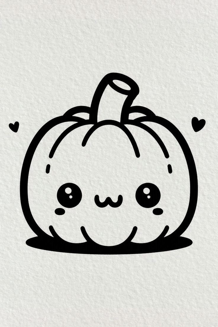 Easy Cute Pumpkin Drawing Cute Pumpkin Drawing, Pumpkin Drawing Easy, Pumpkin Drawings, Kids Podcast, Thanksgiving Drawings, Pumpkin Tattoo, Pumpkin Drawing, Pumpkin Illustration, Bus Route