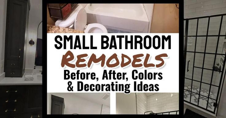 small bathroom remodel before, after, colors and decorating ideas in black and white