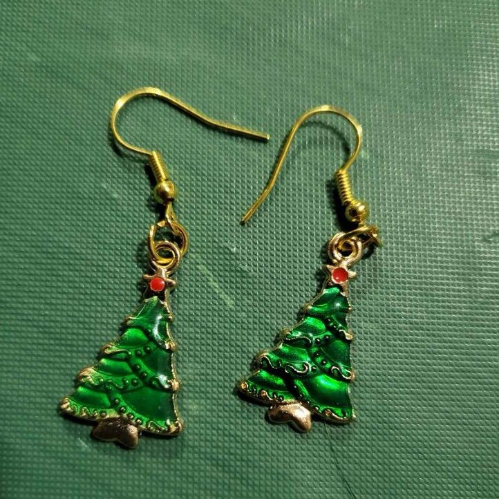 Handmade, Hypoallergenic Earrings Crescent Moon Earrings, Floral Hoops, Gold Statement Earrings, Green Christmas Tree, Yellow Earrings, Earring Tree, Red Star, Bow Earrings, Sterling Silver Dangle Earrings