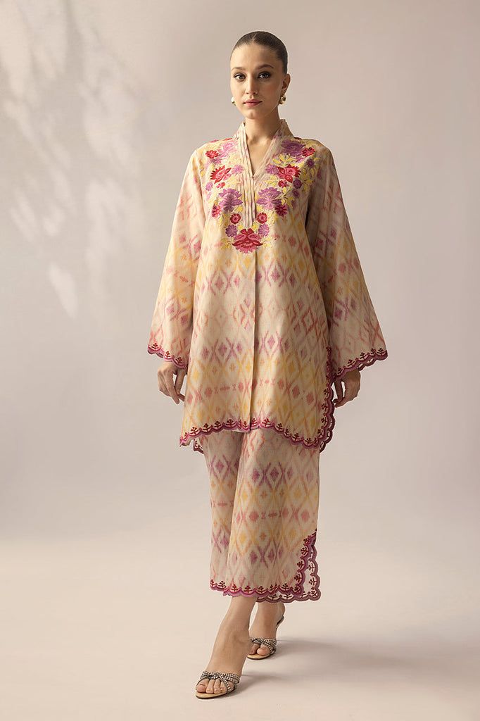 Elara – Sania Maskatiya International Sania Maskatiya, Co Ords Outfits, Pakistani Fashion Casual, Coord Set, Sleeves Designs For Dresses, Simple Pakistani Dresses, Embroidery Suits Design, Designer Dresses Casual, Boutique Dress Designs