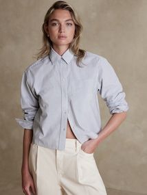 New Women's Clothes | Banana Republic Factory Timeless Button-up Tops With Placket, Modern Button-up Tops With Hidden Button Closure, Collared Tops With Concealed Placket For Daywear, Timeless Workwear Shirt, Classic Collared Tops With Cuffed Sleeves, Timeless Button-up Top With Hidden Buttons, Timeless Spring Tops With Button Closure, Timeless Spring Top With Fold Down Collar, Timeless Fold Down Collar Top For Spring