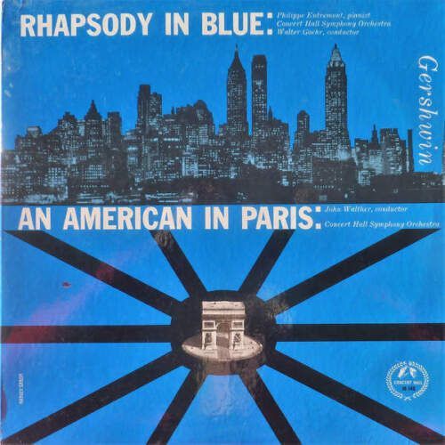 an american in paris poster with the city skyline