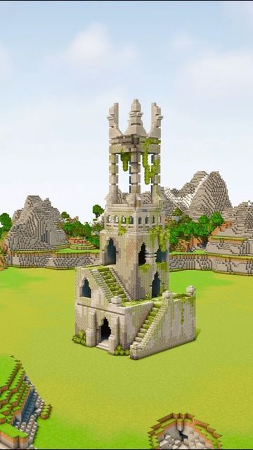 Minecraft Chapel Ideas, Waystones Minecraft, Water Bases Minecraft, Minecraft Underground City Ideas, Minecraft Waystones Build, Elden Ring Minecraft Build, Shrine Minecraft Build, Minecraft Arch Entrance, Minecraft Stone Builds