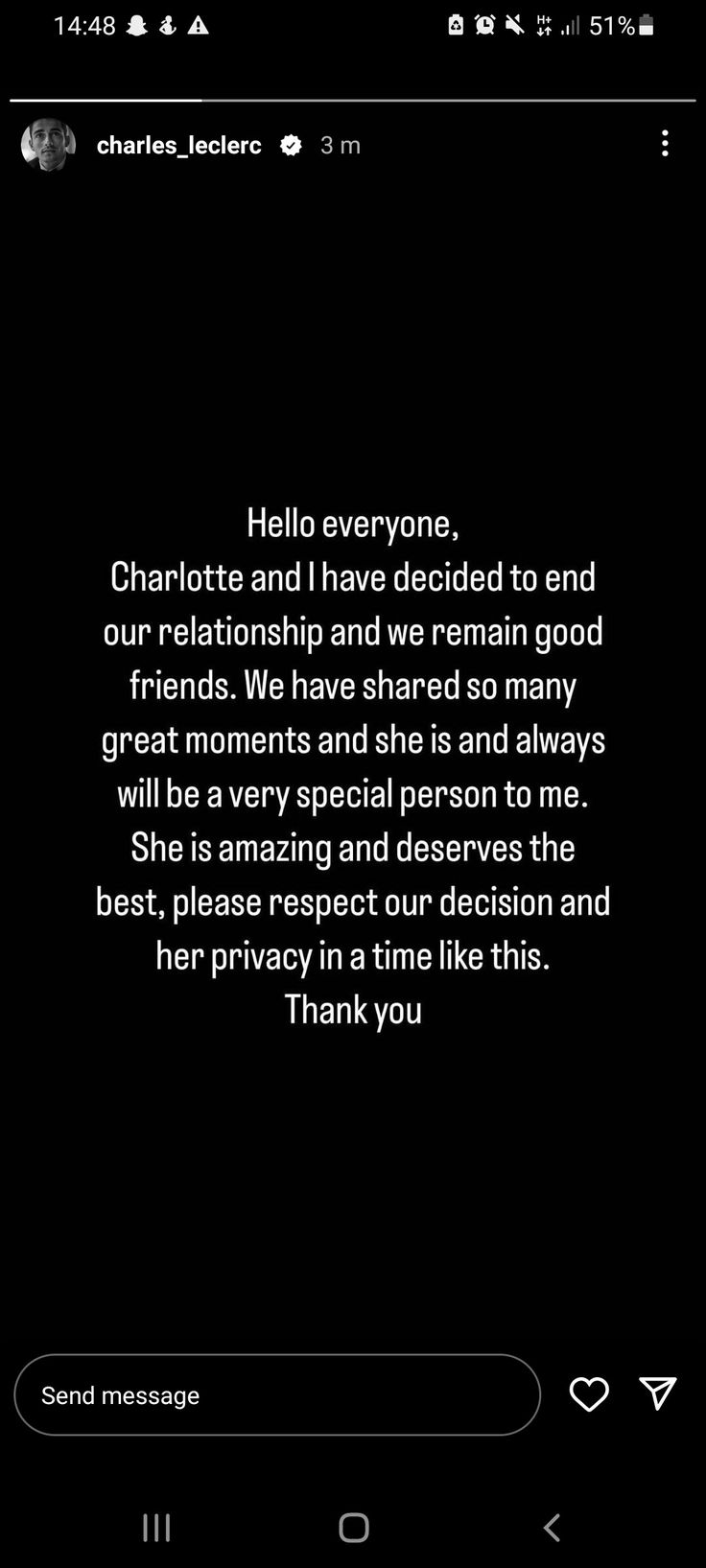 charles leclerc breakup insta story charlotte sine ferrari formula one gossip drama Charles Leclerc, Special Person, Insta Story, Hello Everyone, Send Message, Best Friends, In This Moment