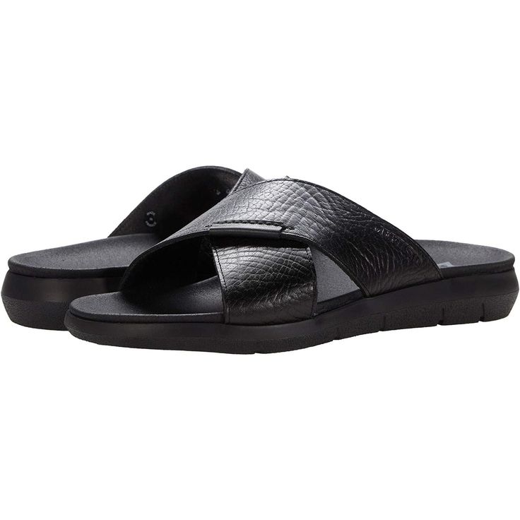 Mephisto Mens Conrad Sandals  -  10 / Black Buffalo/Randy Modern Open Toe Slides With Ortholite Insole, Modern Leather Slip-on Sport Sandals, Modern Slide Sandals With Ortholite Insole, Modern Slides With Ortholite Insole And Round Toe, Modern Leather Sport Sandals With Textured Footbed, Black Leather Sport Sandals With Removable Insole, Black Synthetic Slides With Leather Footbed, Modern Black Sport Sandals With Leather Footbed, Black Leather Slide Sport Sandals