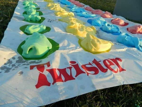 there is a blanket that has been made to look like toothpaste on the ground