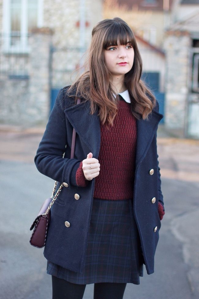 look robe preppy primark caban pimkie Librarian Chic Outfits, Preppy Style Winter, Preppy Winter Outfits, British Girl, Librarian Chic, Preppy Wedding, Outfits Preppy, Preppy Chic, Moda Chic