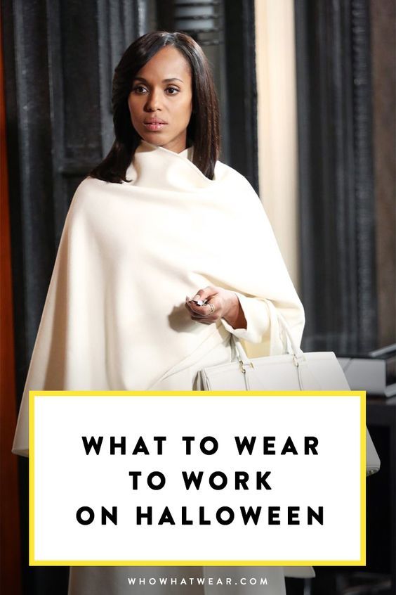 a woman wearing a white cape with the words what to wear to work on halloween